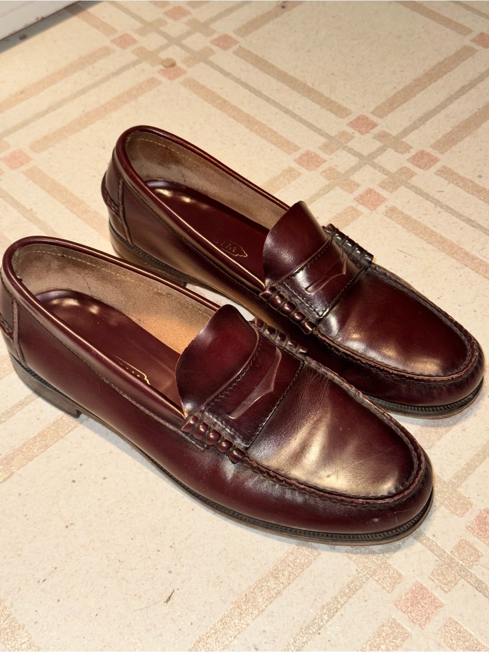 Florsheim Burgundy Penny Loafers 9.5